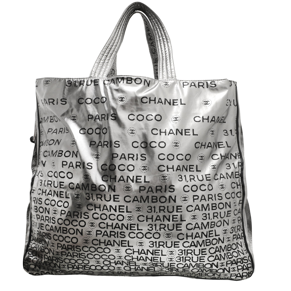 Chanel Silver Unlimited Ligne Expandable Tote Bag