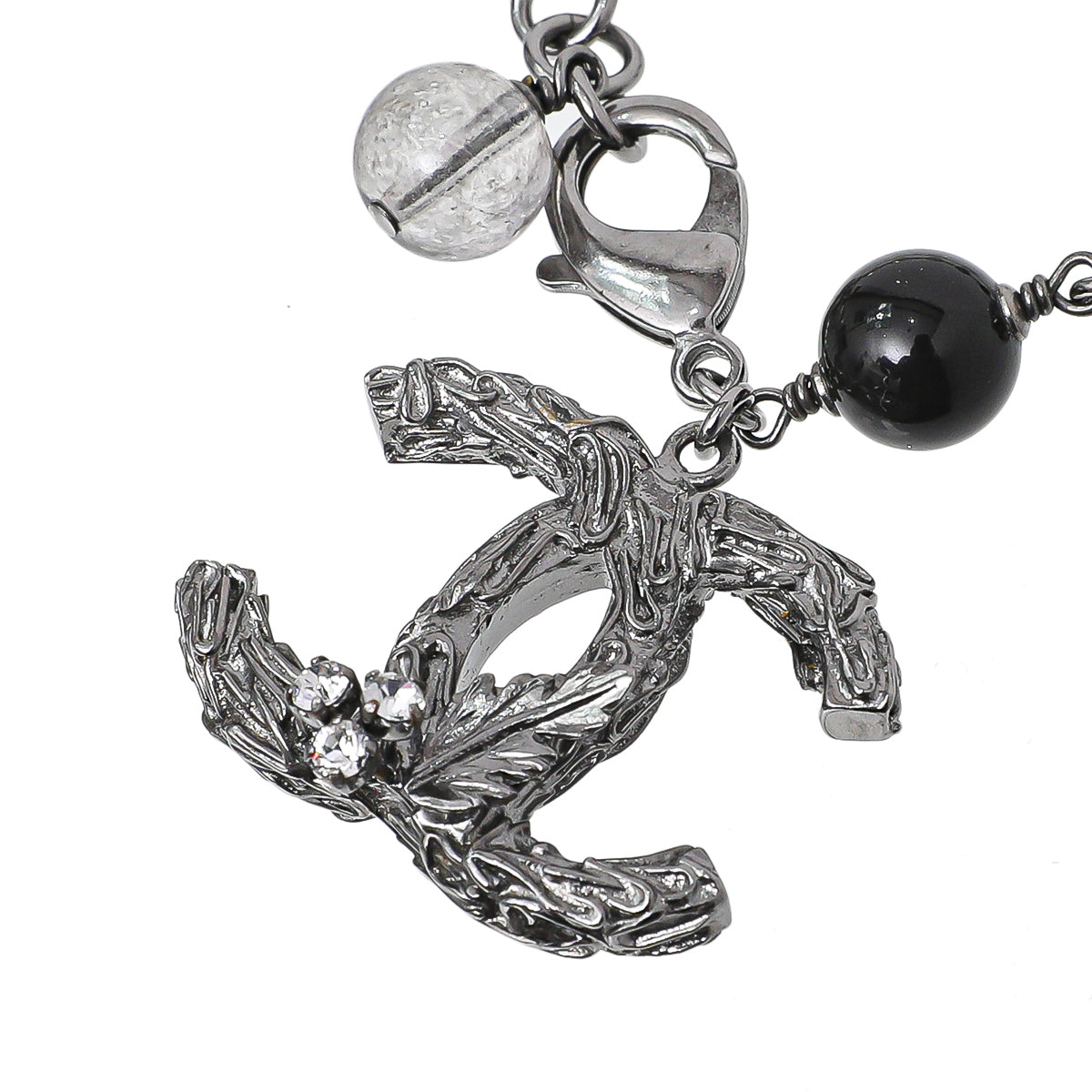Chanel Ruthenium Vined CC Leaf Beaded Bracelet-Chanel-THE CLOSET