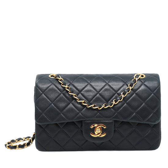 Chanel Indigo blue Vintage Classic Double Flap Bag