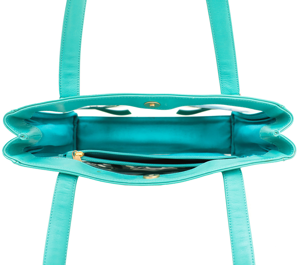 Chanel Green Vinyl CC Logo Beach Tote Bag-Chanel-THE CLOSET