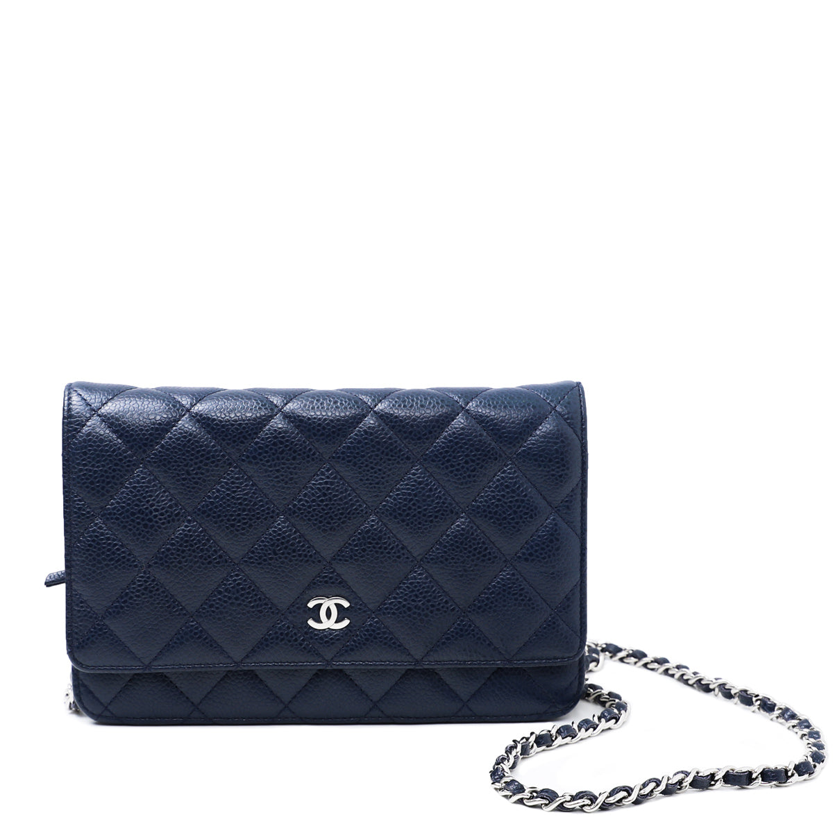 Chanel Blue Wallet On Chain