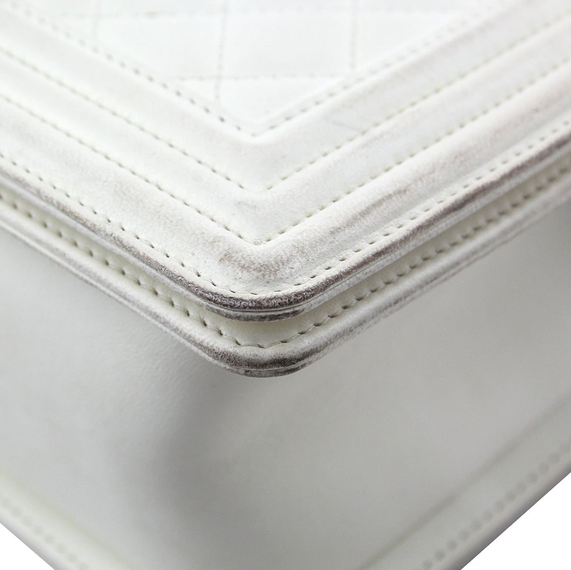 Chanel White Ecru Le Boy Medium-Chanel-THE CLOSET