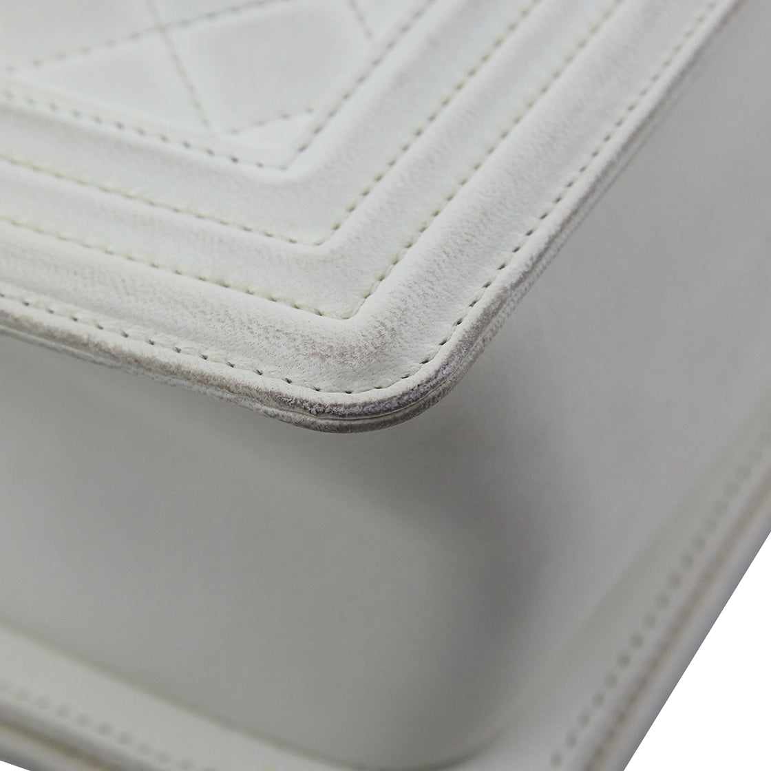Chanel White Ecru Le Boy Medium-Chanel-THE CLOSET