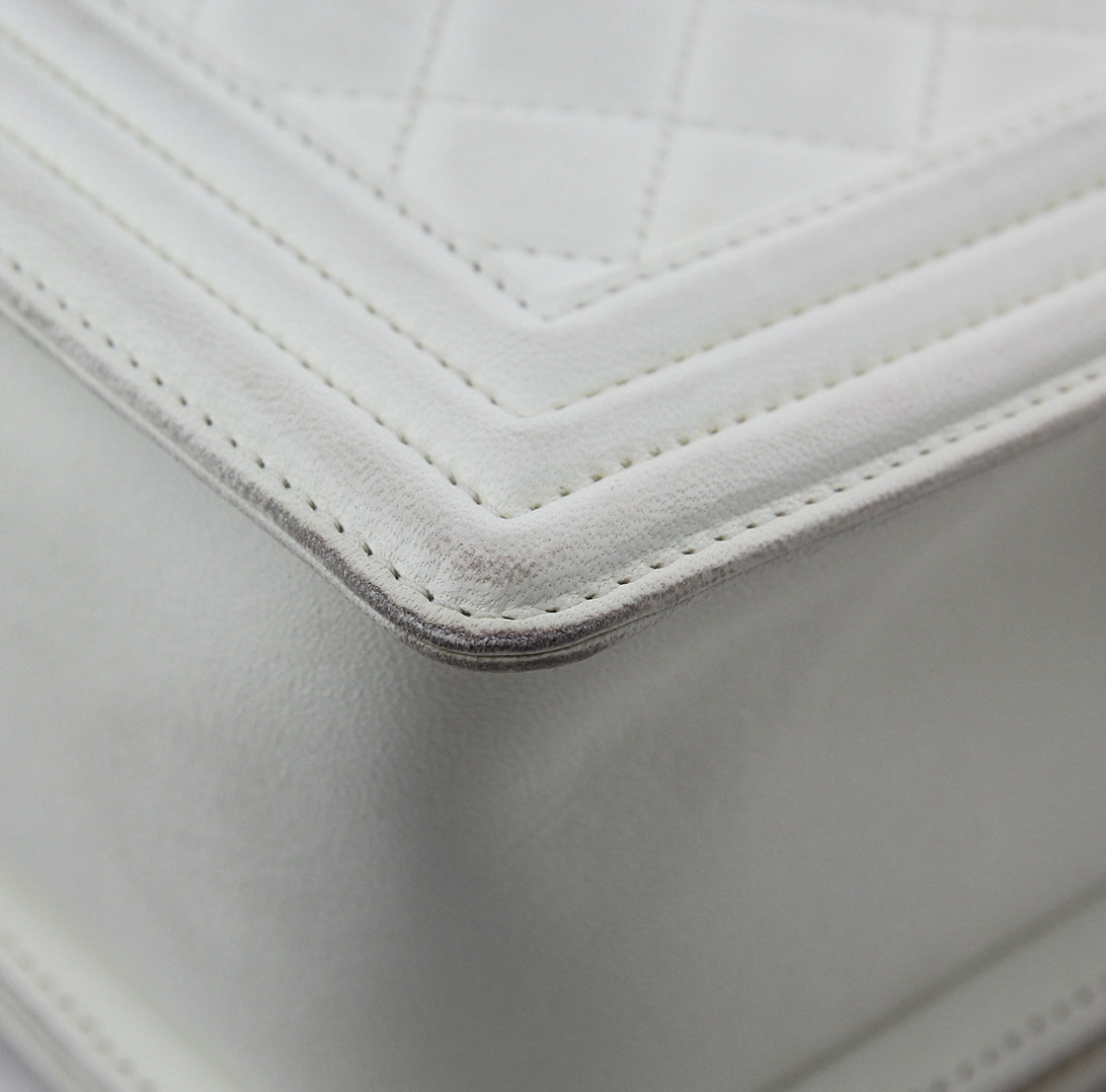 Chanel White Ecru Le Boy Medium-Chanel-THE CLOSET