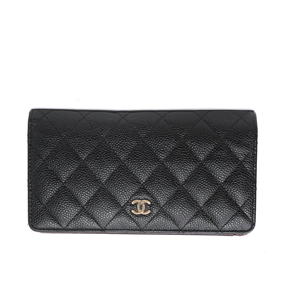Chanel Black Yen Bifold Long Wallet – The Closet