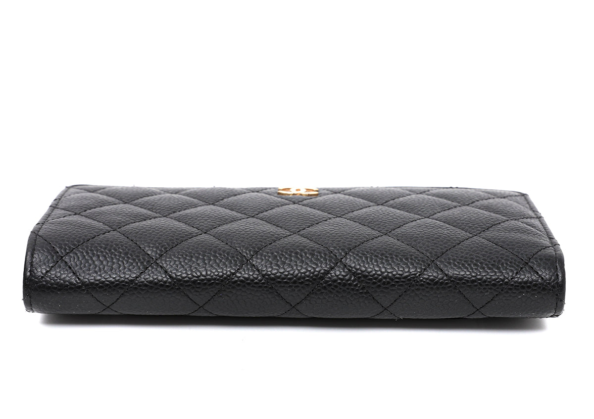 Chanel Black Yen Bifold Long Wallet-Chanel-THE CLOSET
