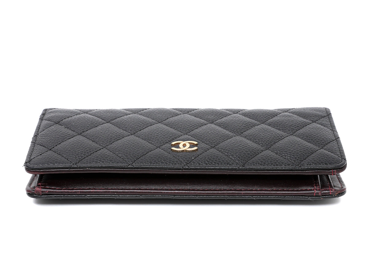 Chanel Black Yen Bifold Long Wallet