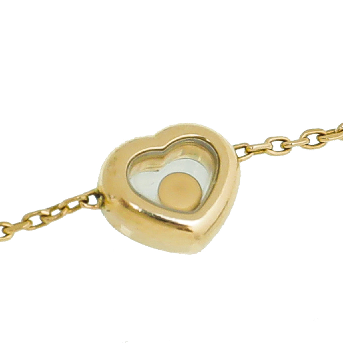 Chopard 18K Yellow Gold Diamond Happy Heart Ankle Bracelet