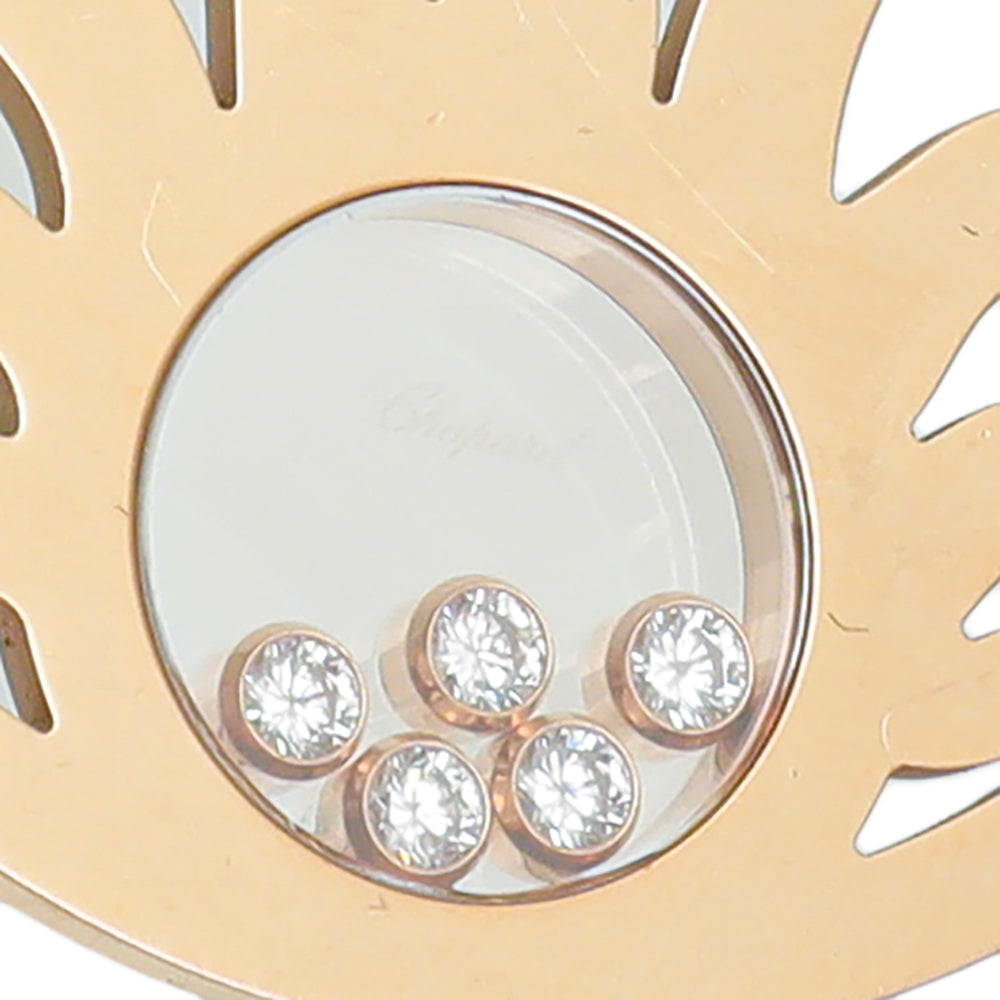 Chopard 18K Yellow Gold Diamond Happy Sun Cord Necklace-Chopard-THE CLOSET