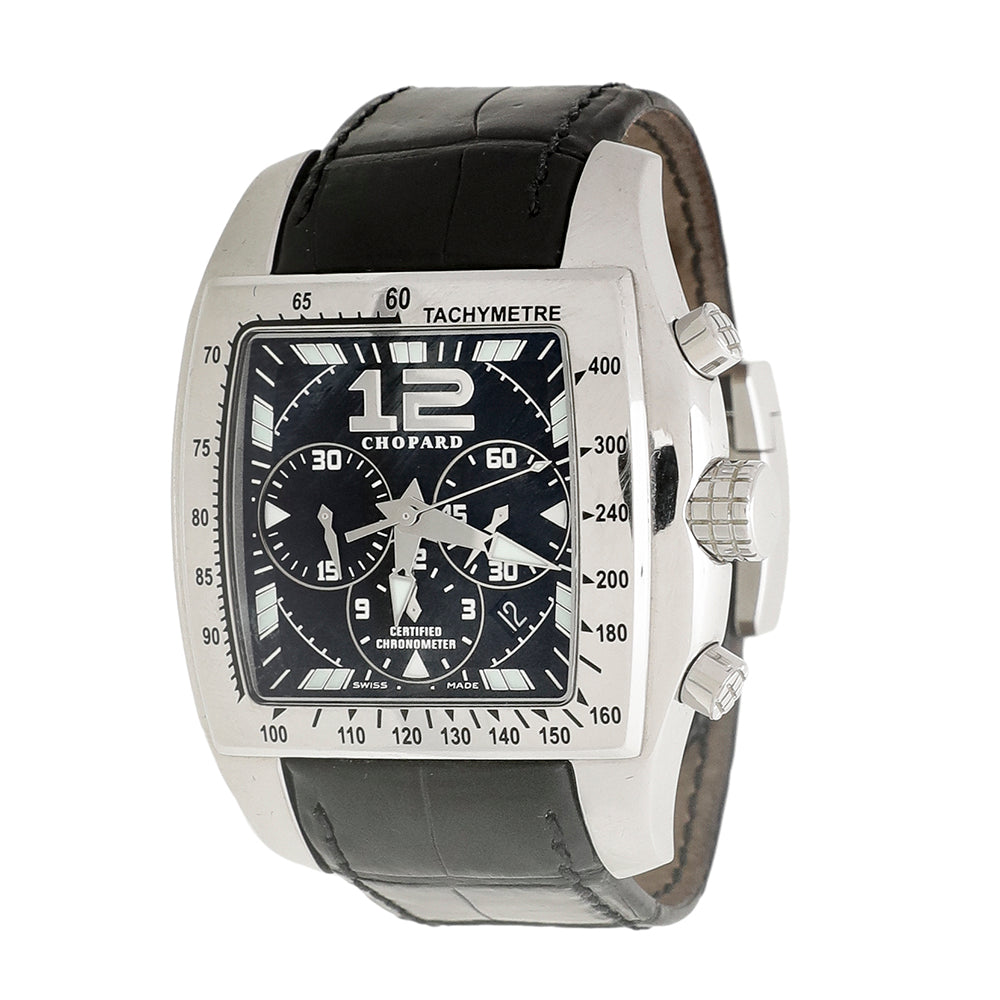 Chopard Steel Black Tycoon Two O Ten Chronograph Tachymeter Watch-Chopard-THE CLOSET