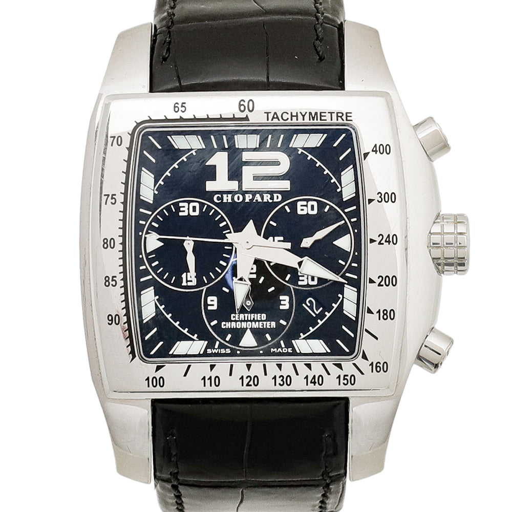 Chopard Steel Black Tycoon Two O Ten Chronograph Tachymeter Watch-Chopard-THE CLOSET