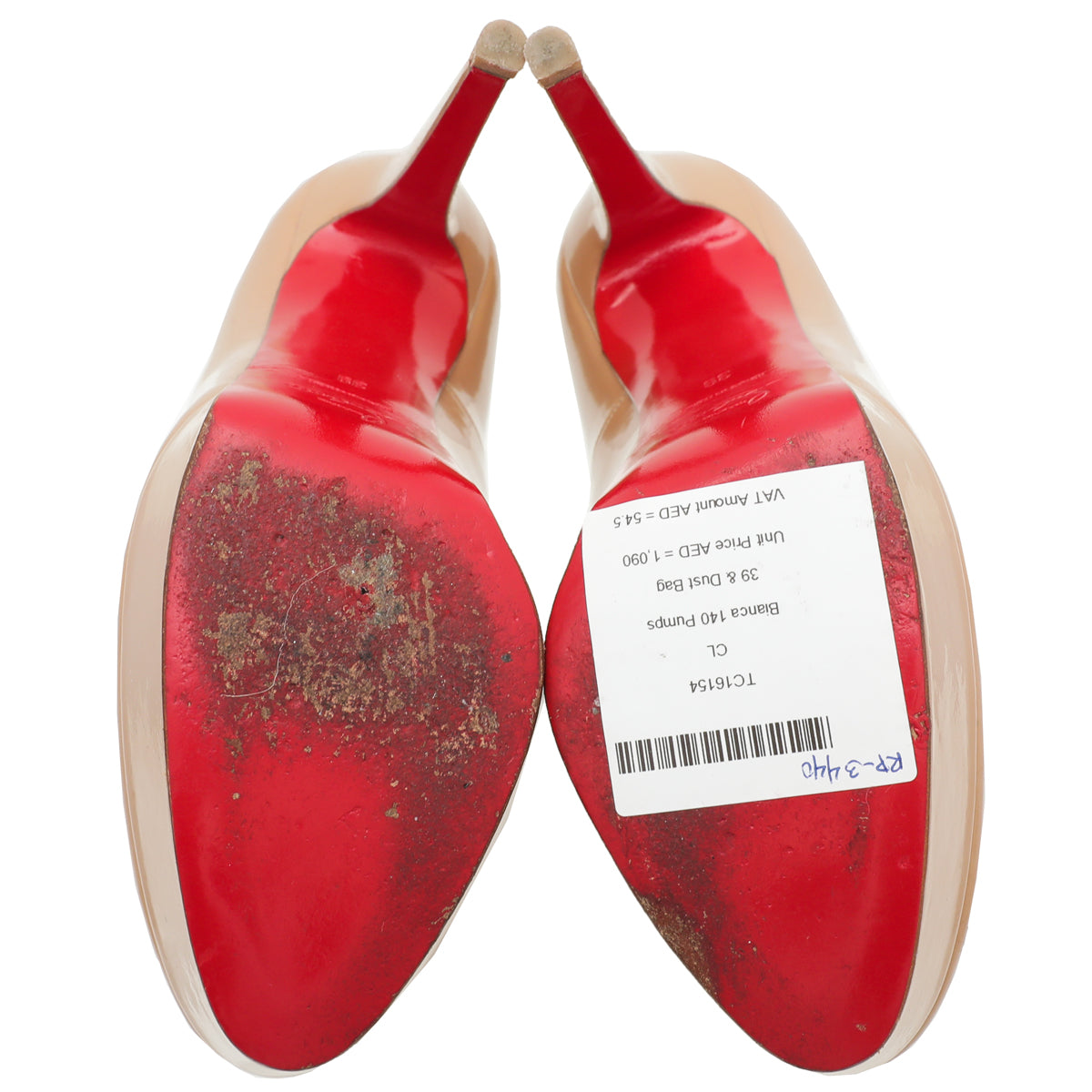 Christian Louboutin Nude Bianca 140 Pumps 39-Christian Louboutin-THE CLOSET