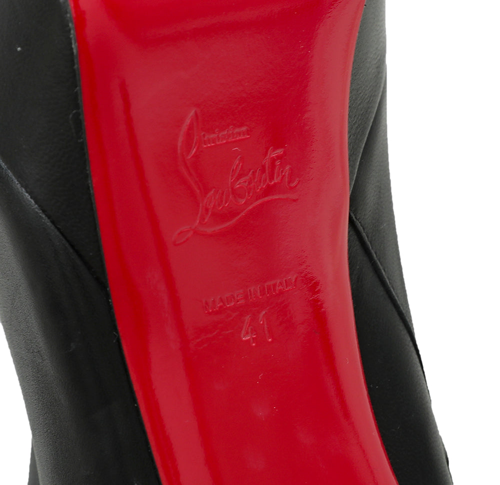 Christian Louboutin Black Bianca Booty 120mm Ankle Boot 41 – THE CLOSET