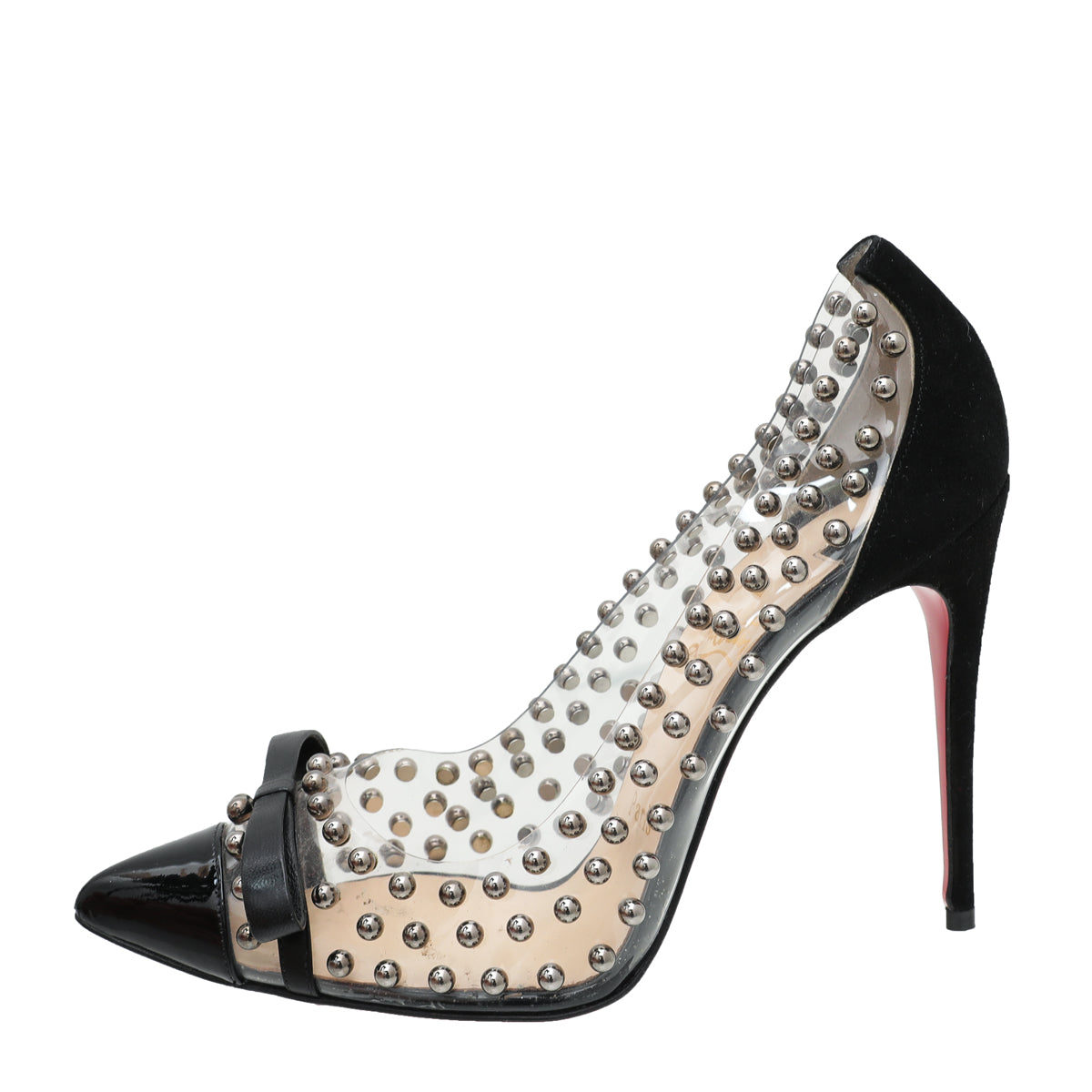 Christian Louboutin Black Bille Et Boule Bow 100 Pumps 38.5-Christian Louboutin-THE CLOSET