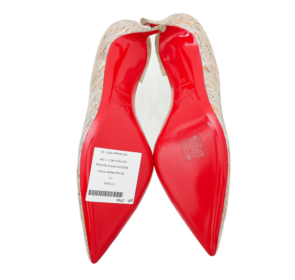 Christian Louboutin Bicolor Iriza Metallic Pump 39 â THE CLOSET