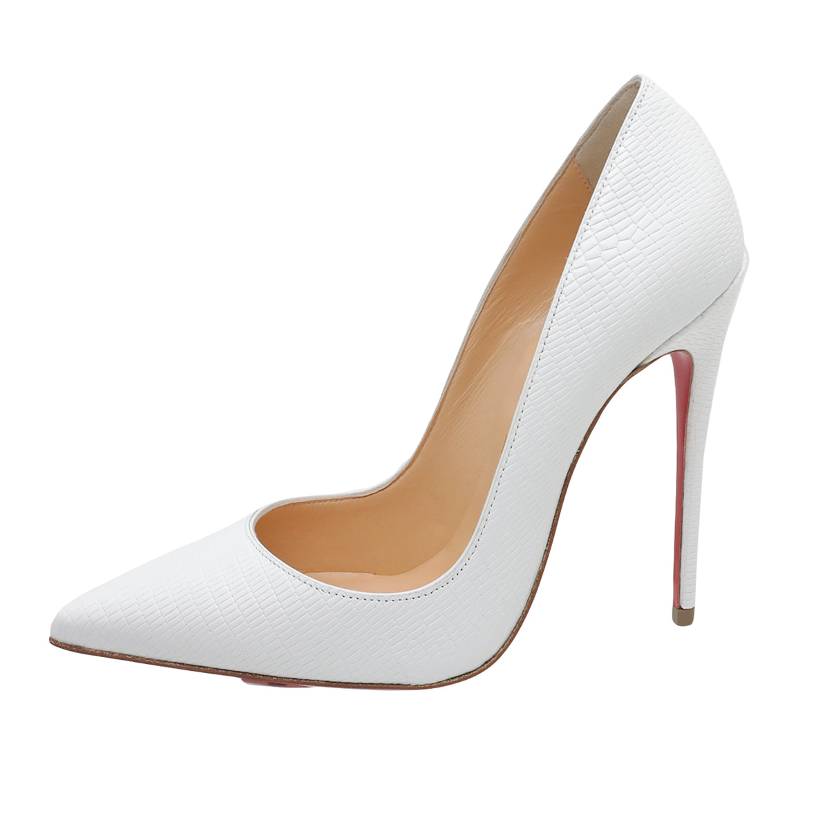 Christian Louboutin White Lizard Effect So Kate Pump 36-Christian Louboutin-THE CLOSET