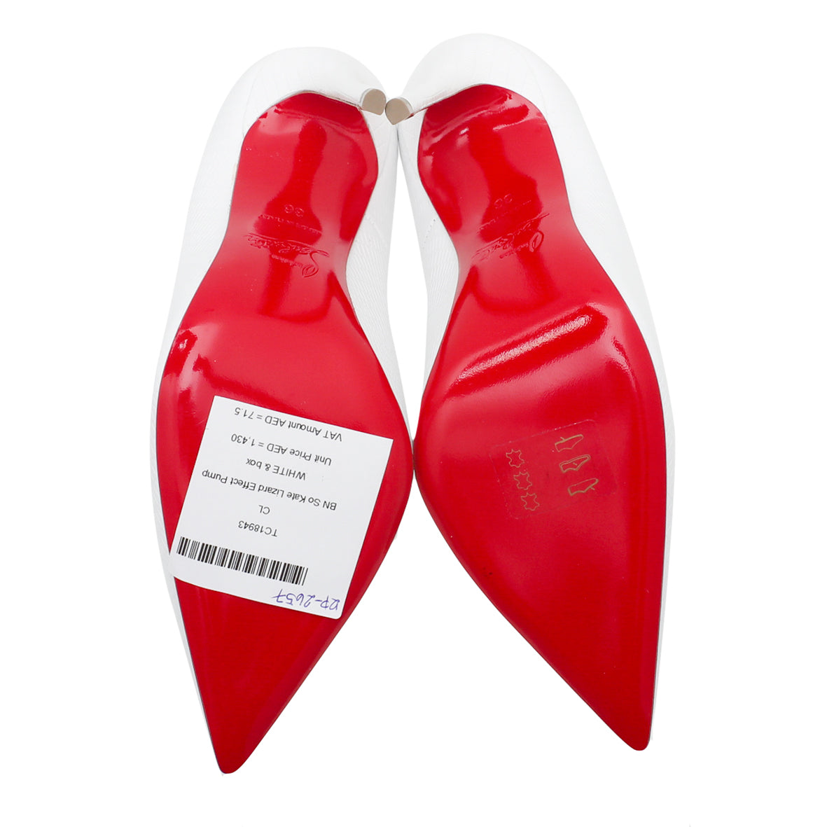 Christian Louboutin White Lizard Effect So Kate Pump 36-Christian Louboutin-THE CLOSET