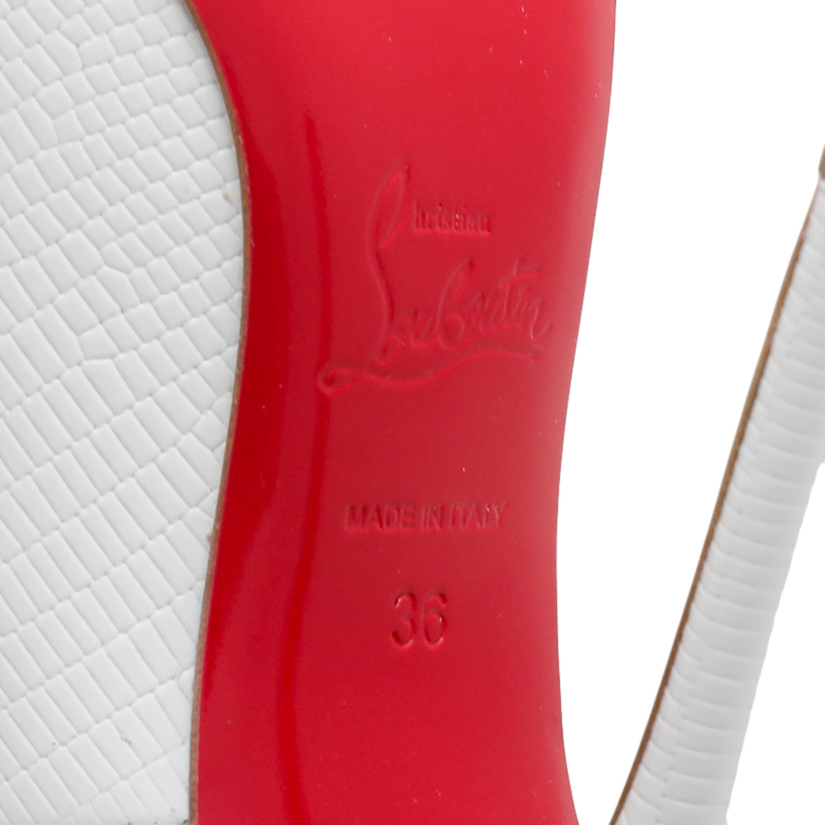Christian Louboutin White Lizard Effect So Kate Pump 36-Christian Louboutin-THE CLOSET