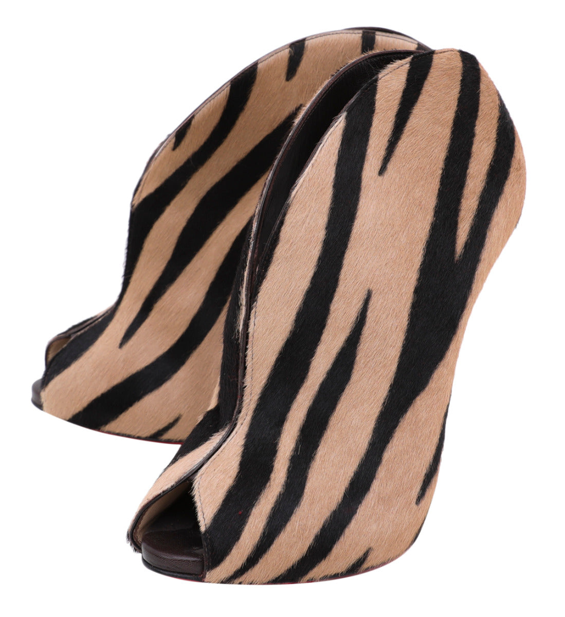 Christian Louboutin Bicolor Chester Fille 120 Pony Hair Ankle 37.5-Christian Louboutin-THE CLOSET