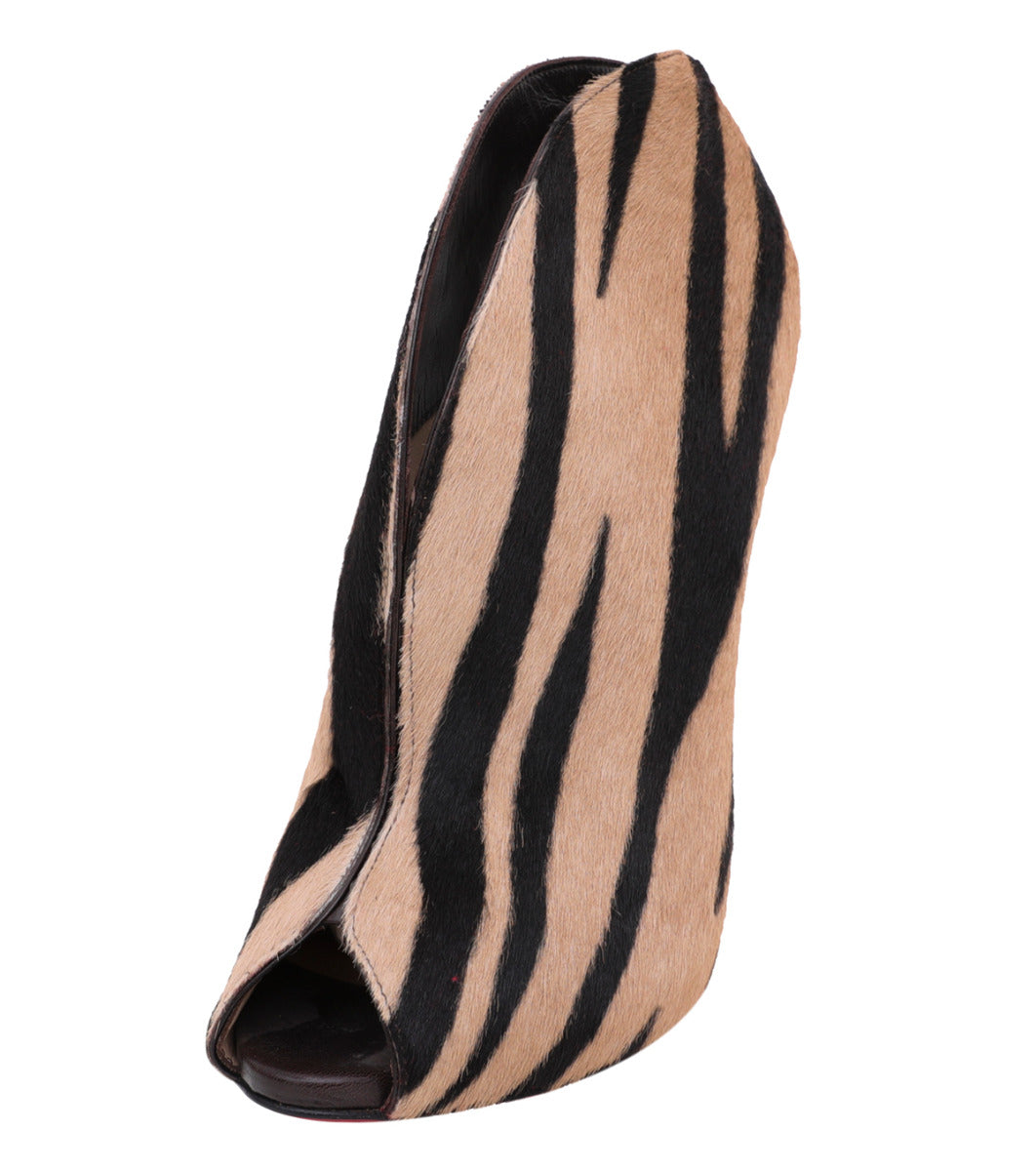 Christian Louboutin Bicolor Chester Fille 120 Pony Hair Ankle 37.5-Christian Louboutin-THE CLOSET