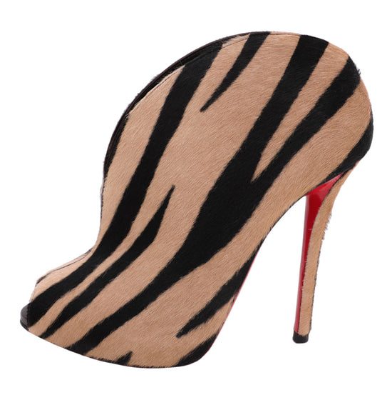 Christian Louboutin Bicolor Chester Fille 120 Pony Hair Ankle 37.5