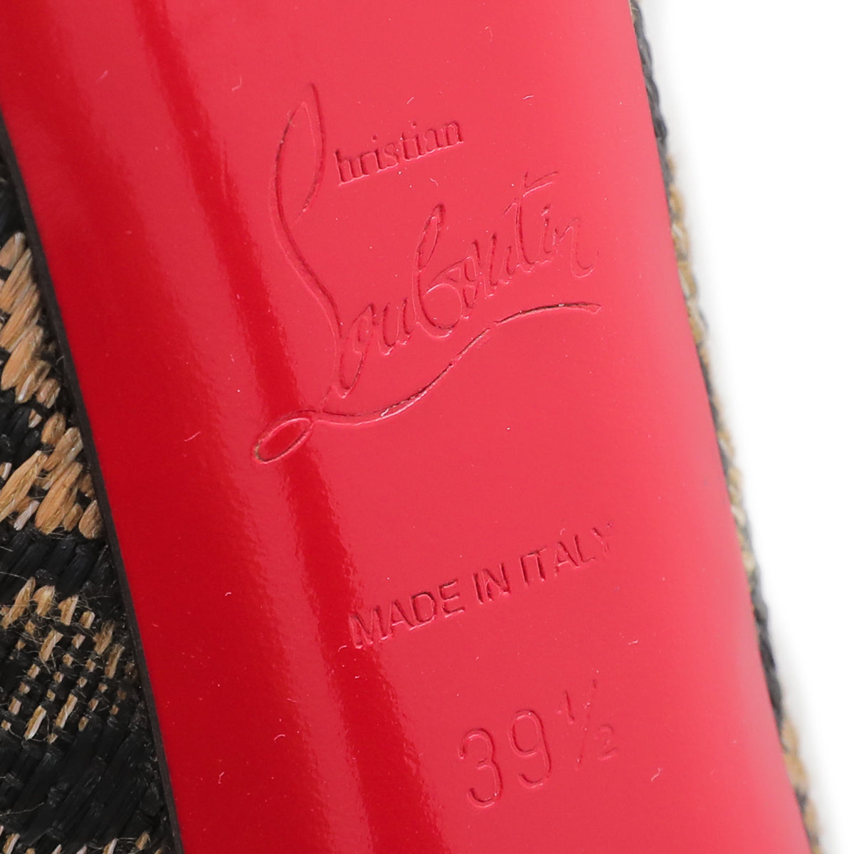 Christian Louboutin Bicolor Raffia Daffodil Leopard Weave 160mm 39.5-Christian Louboutin-THE CLOSET