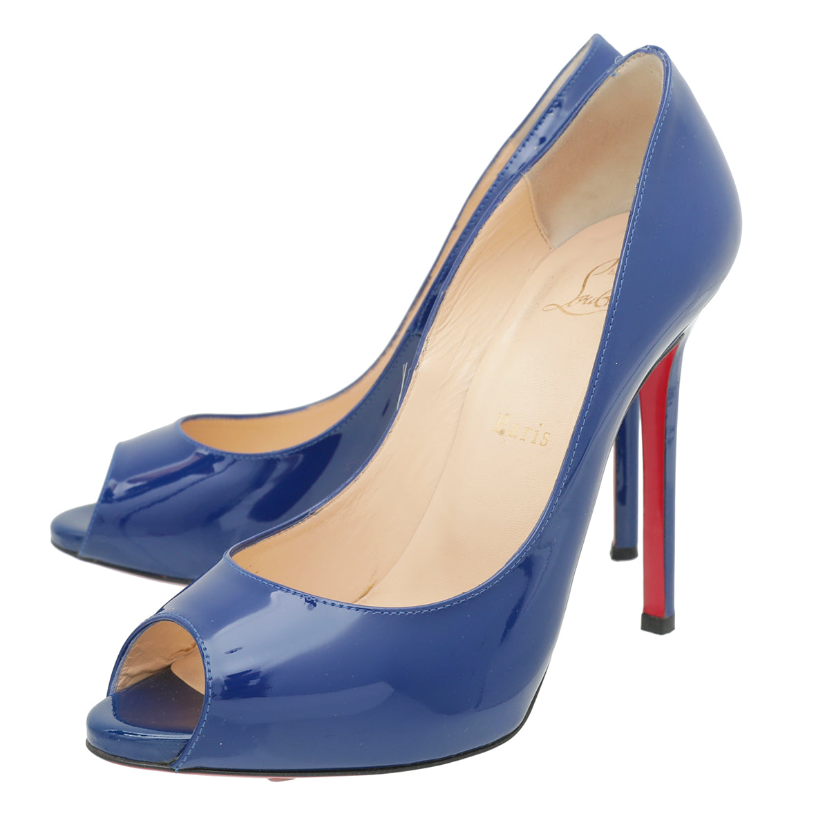 Christian Louboutin Blue Flo 120 Pumps 38.5-Christian Louboutin-THE CLOSET
