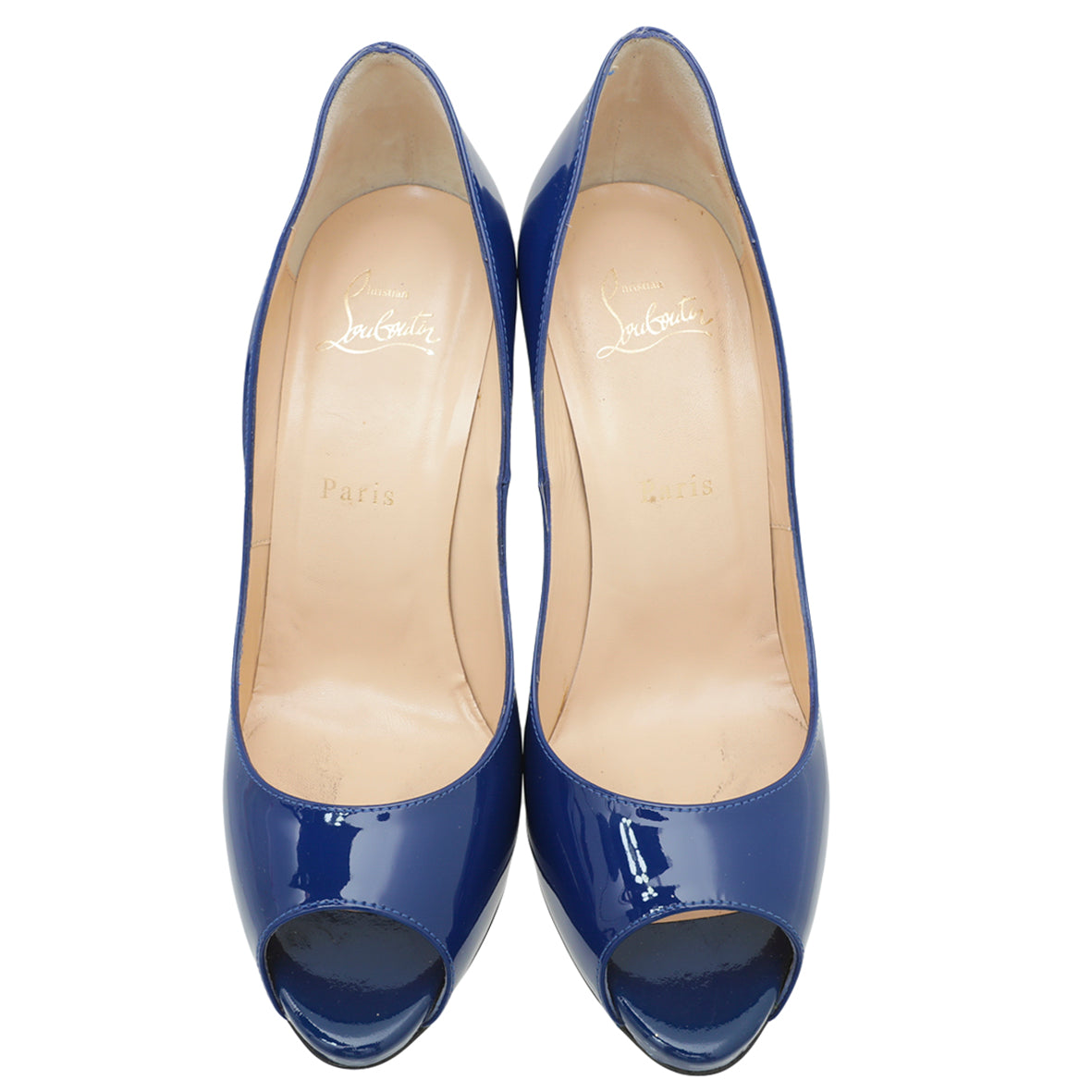 Christian Louboutin Blue Flo 120 Pumps 38.5-Christian Louboutin-THE CLOSET