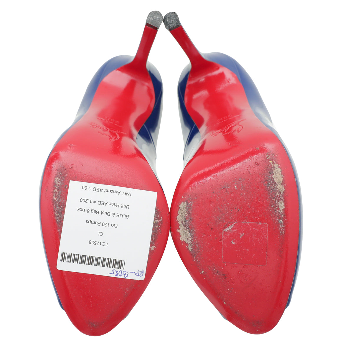 Christian Louboutin Blue Flo 120 Pumps 38.5-Christian Louboutin-THE CLOSET