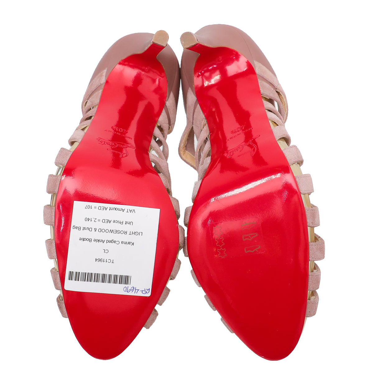 Christian Louboutin Light Rosewood Karina Caged Ankle Bootie 40.5-Christian Louboutin-THE CLOSET