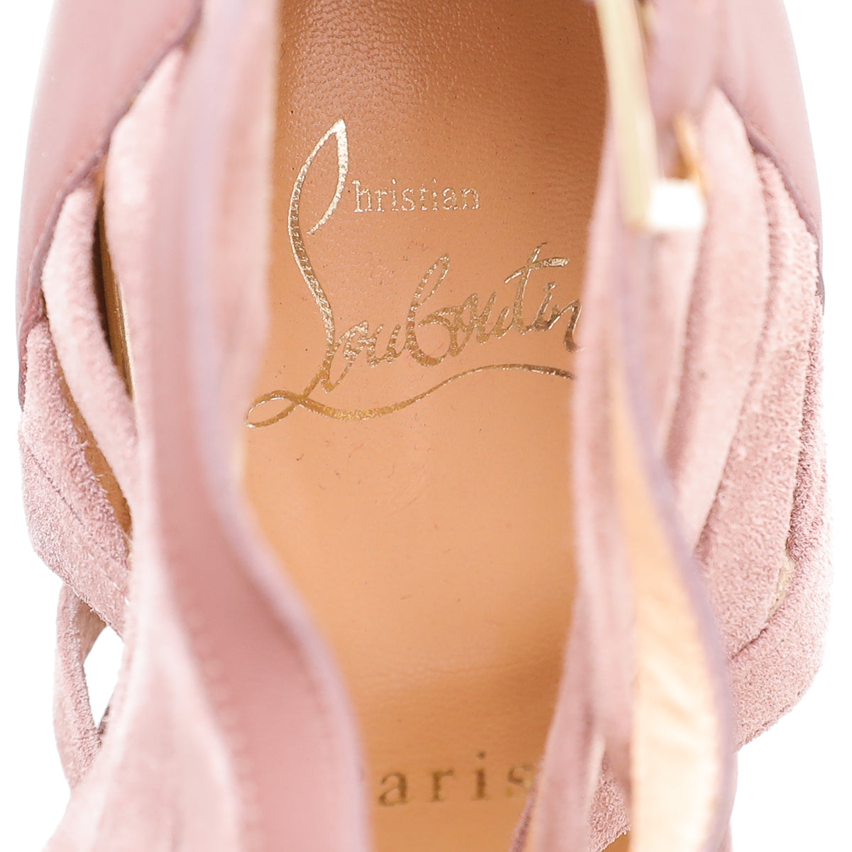 Christian Louboutin Light Rosewood Karina Caged Ankle Bootie 40.5-Christian Louboutin-THE CLOSET