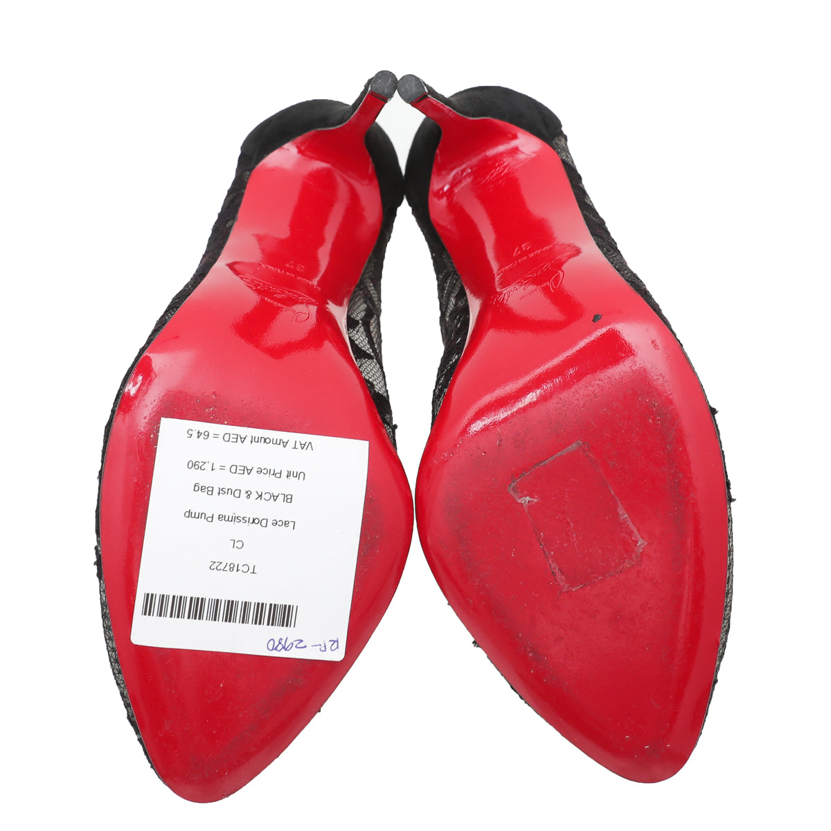 Christian Louboutin Black Lace Dorissima Pump 37-Christian Louboutin-THE CLOSET