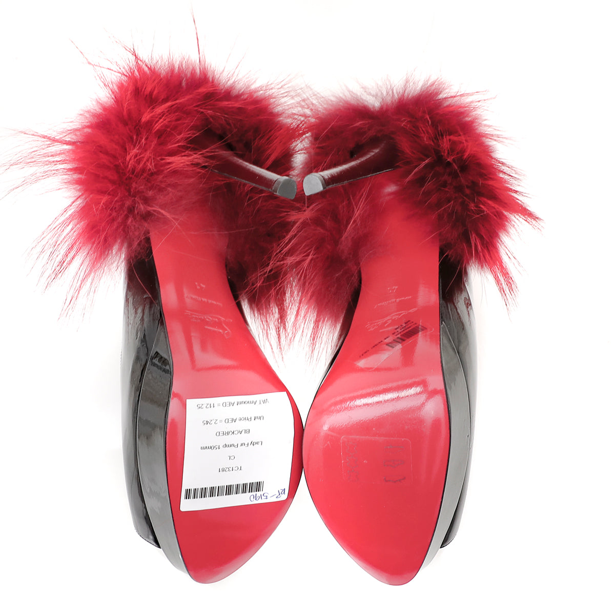 Chritian Louboutin Bicolor Lady Fur Pump 150mm 41-Christian Louboutin-THE CLOSET