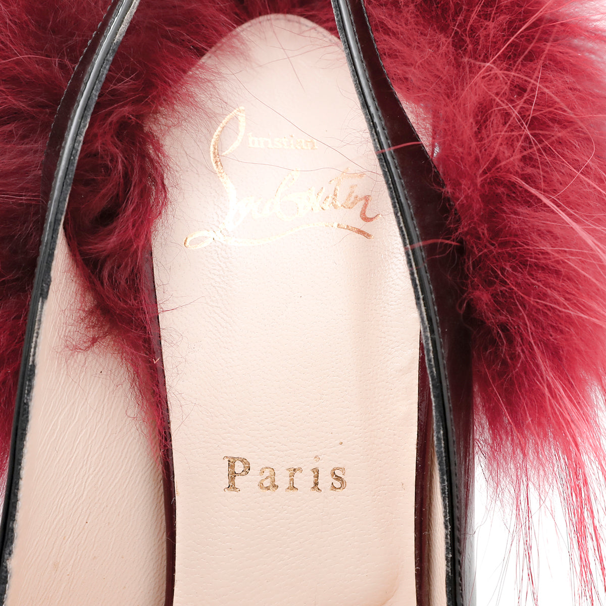 Chritian Louboutin Bicolor Lady Fur Pump 150mm 41-Christian Louboutin-THE CLOSET
