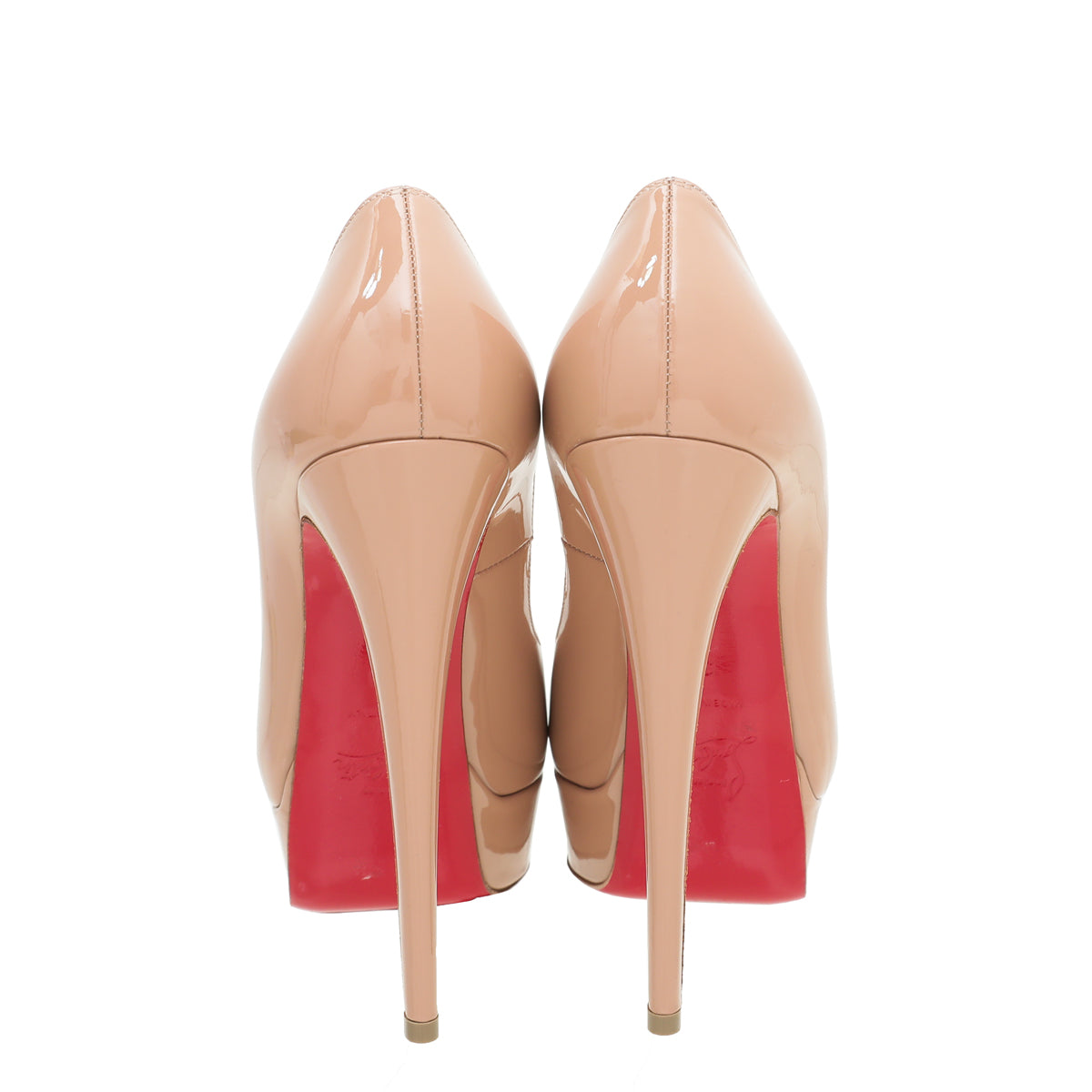 Christian Louboutin Nude Lady Peep 150mm Pump 38-Christian Louboutin-THE CLOSET