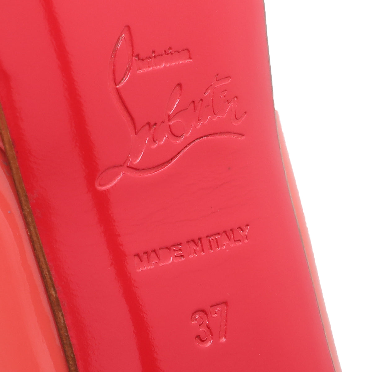 Christian Louboutin Peach Lady Peep Platform Pump 37-Christian Louboutin-THE CLOSET