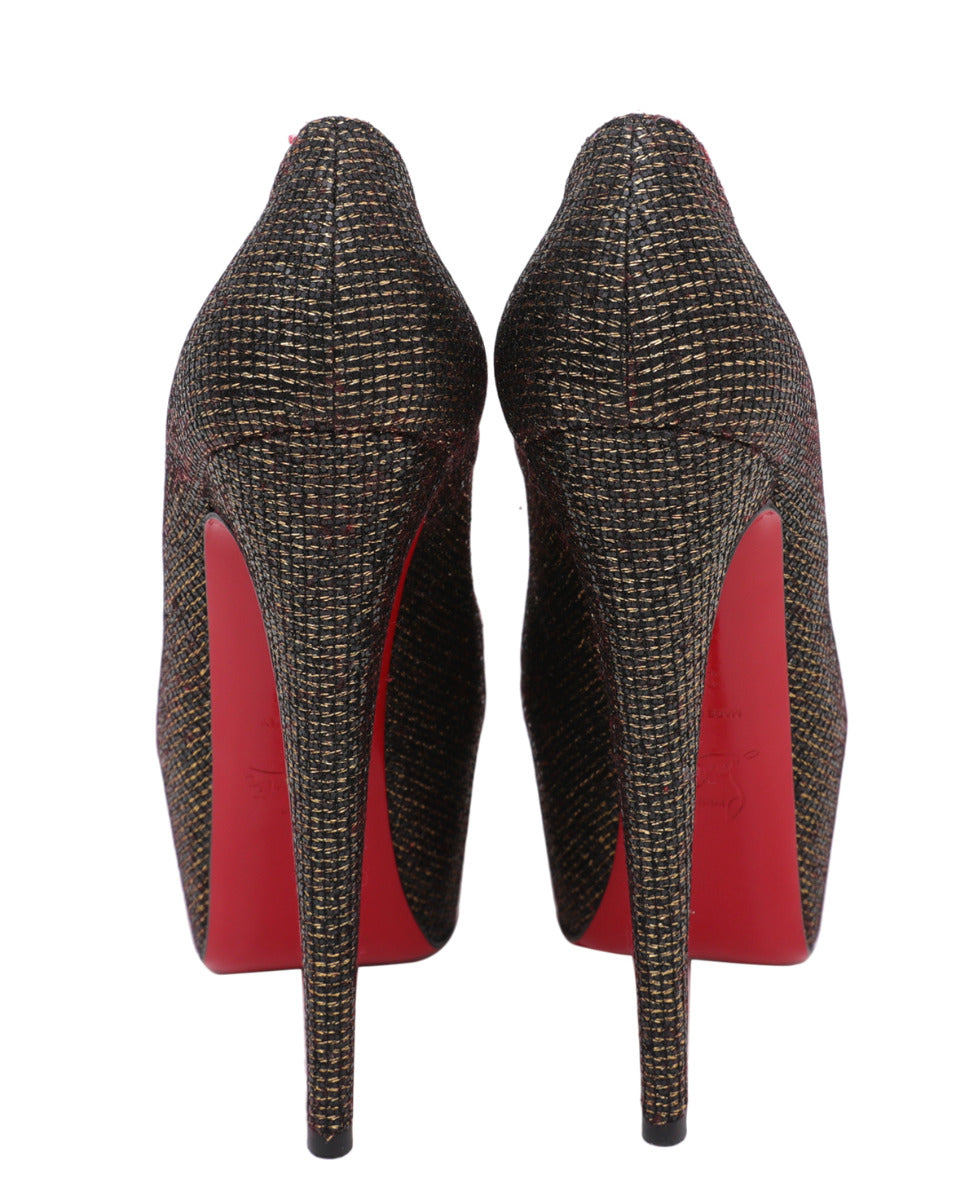 Christian Louboutin Bicolor Lame Daffodile Platform Pumps 37.5-Christian Louboutin-THE CLOSET