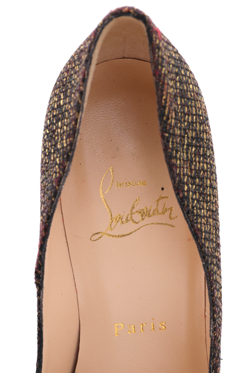 Christian Louboutin Bicolor Lame Daffodile Platform Pumps 37.5-Christian Louboutin-THE CLOSET
