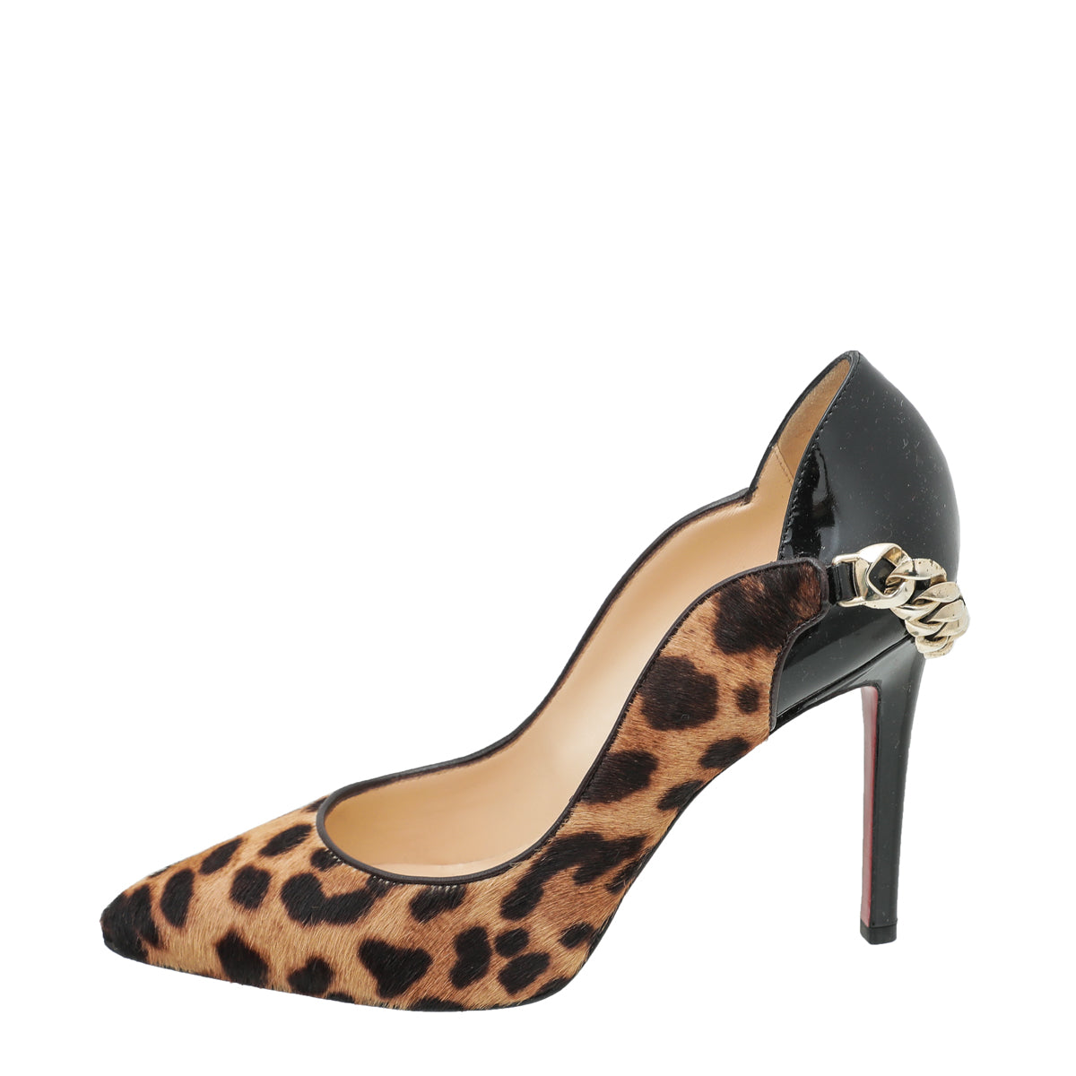 Christian Louboutin Bicolor Leopard Fur Dorepi 100 Pumps 36-Christian Louboutin-THE CLOSET