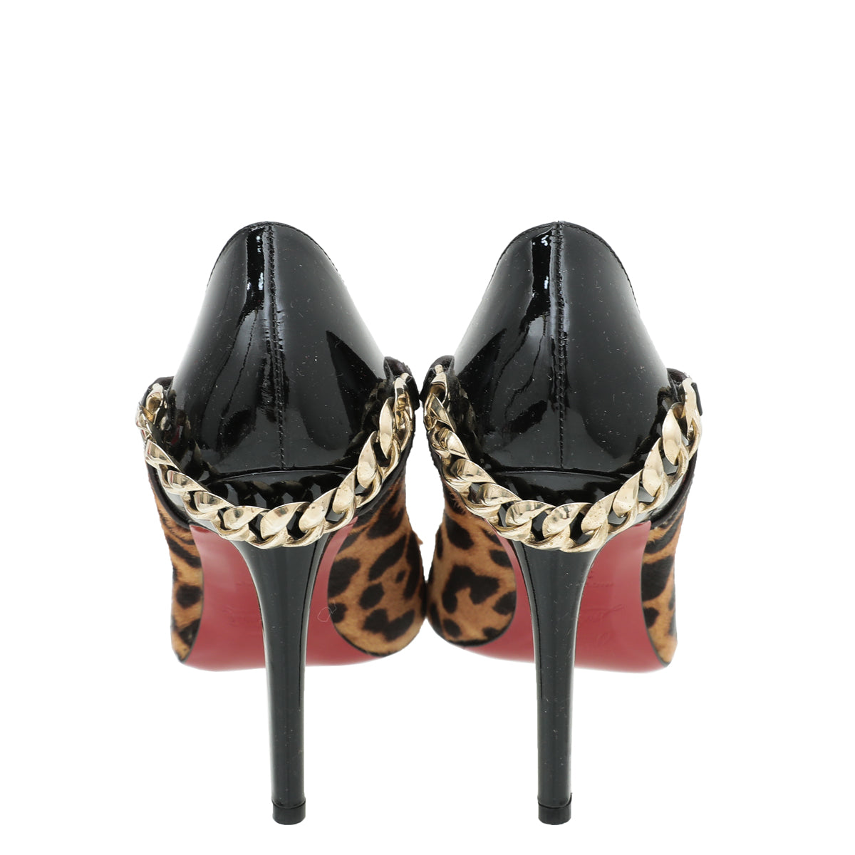 Christian Louboutin Bicolor Leopard Fur Dorepi 100 Pumps 36-Christian Louboutin-THE CLOSET