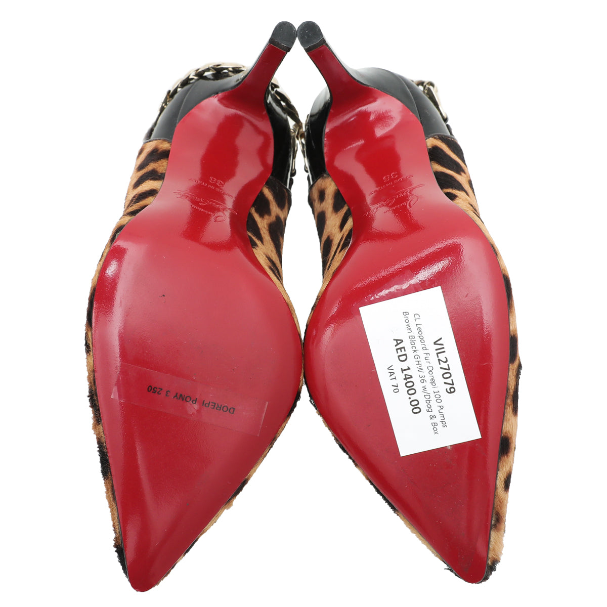 Christian Louboutin Bicolor Leopard Fur Dorepi 100 Pumps 36-Christian Louboutin-THE CLOSET