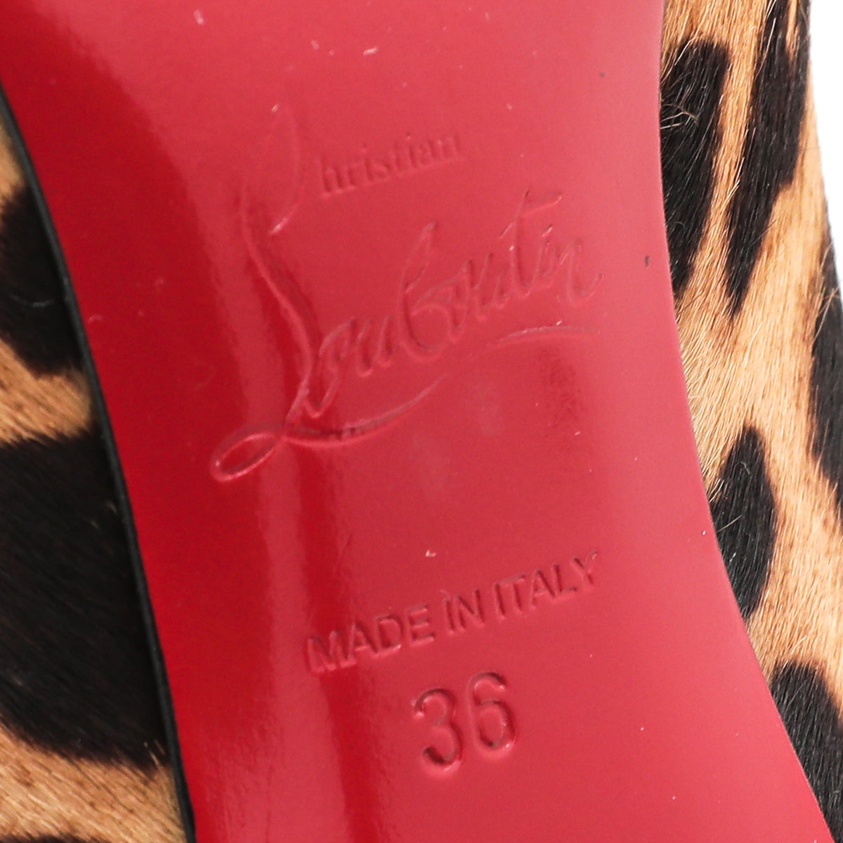 Christian Louboutin Bicolor Leopard Fur Dorepi 100 Pumps 36-Christian Louboutin-THE CLOSET