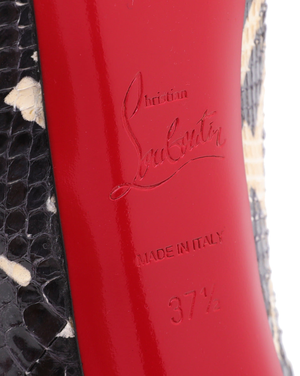 Christian Louboutin Bicolor Monochrom Python Daffodile Mary Jane Platform 37.5-Christian Louboutin-THE CLOSET