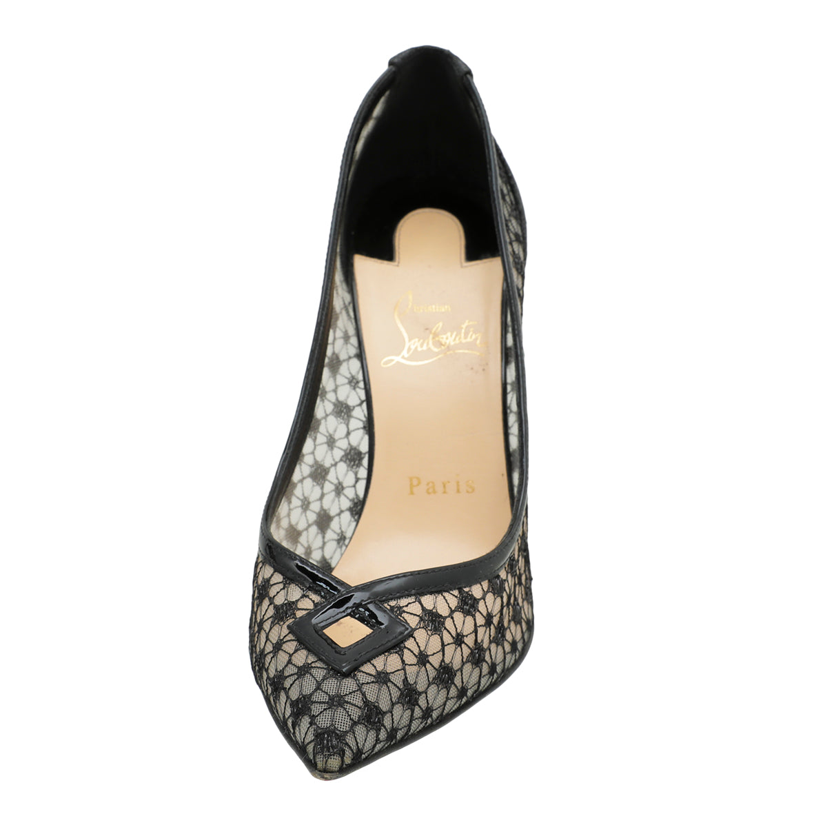 Christian Louboutin Black Neoalto 100 Dentelle Pump 37-Christian Louboutin-THE CLOSET