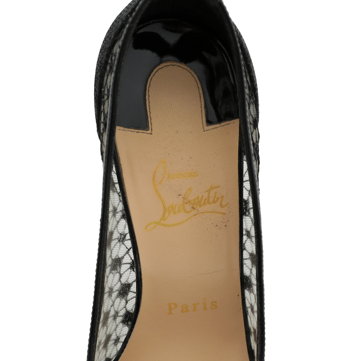 Christian Louboutin Black Neoalto 100 Dentelle Pump 37-Christian Louboutin-THE CLOSET