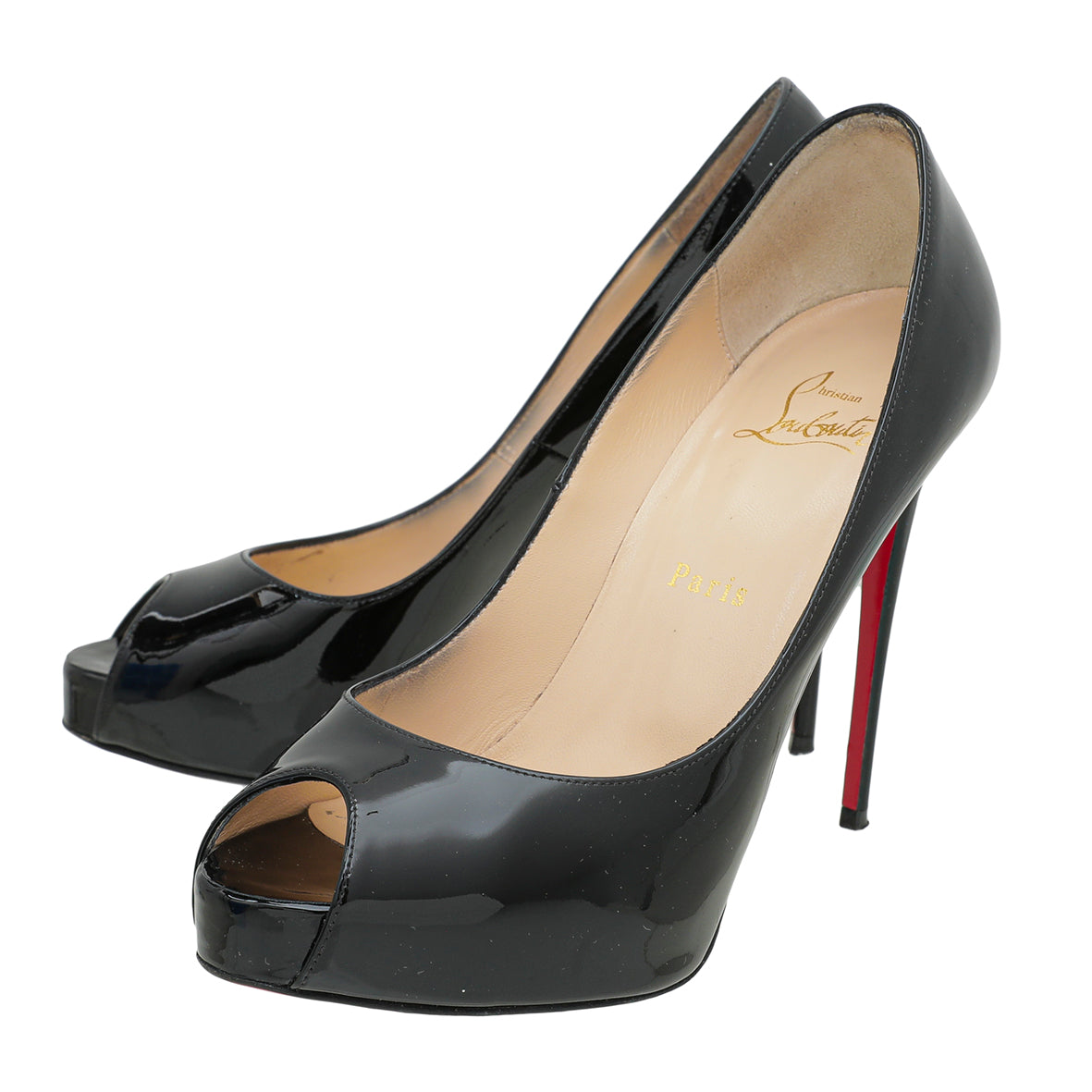 Christian Louboutin Black New Very Prive 120 Pumps 37.5-Christian Louboutin-THE CLOSET