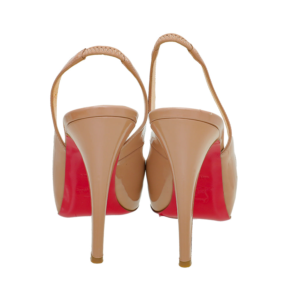 Christian Louboutin Nude No Prive Slingback 37-Christian Louboutin-THE CLOSET