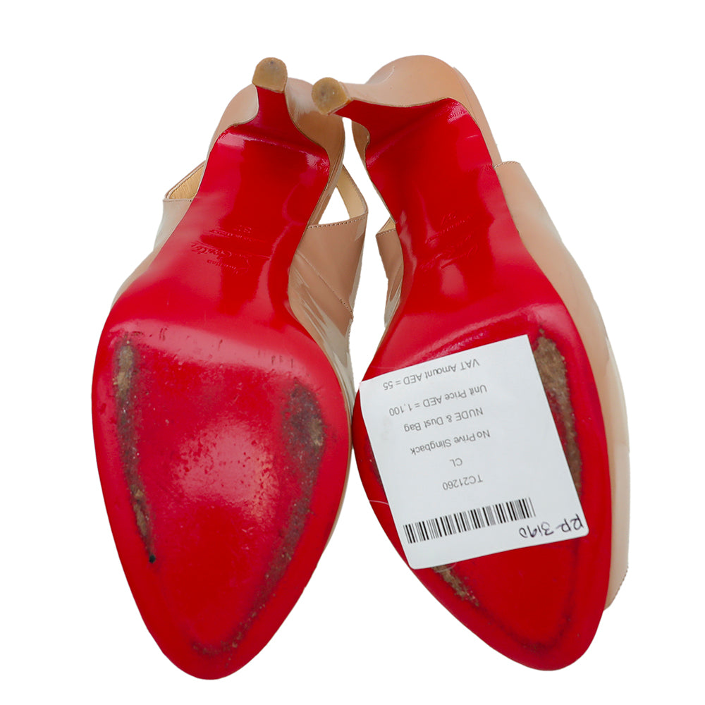 Christian Louboutin Nude No Prive Slingback 37-Christian Louboutin-THE CLOSET