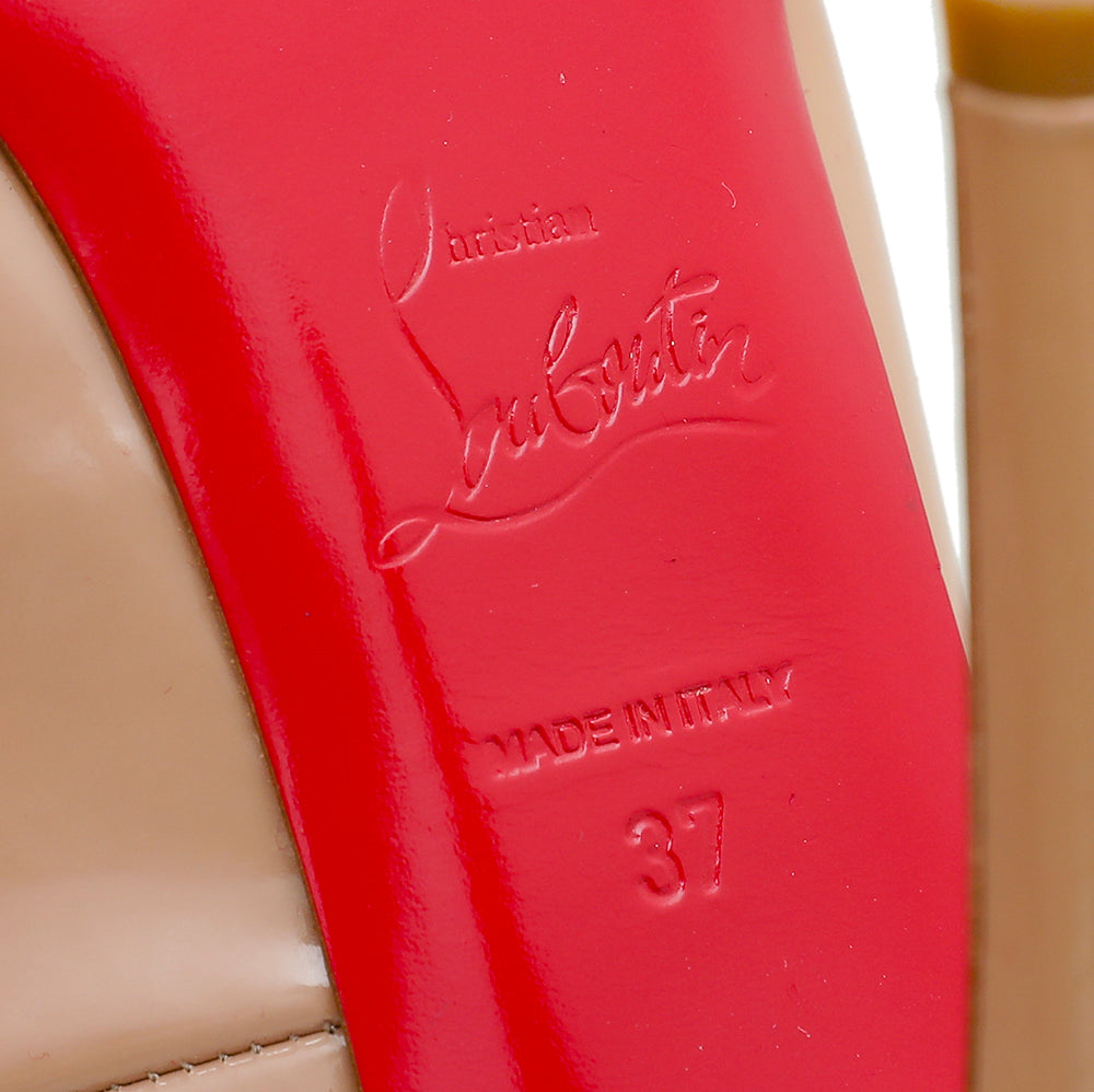 Christian Louboutin Nude No Prive Slingback 37-Christian Louboutin-THE CLOSET
