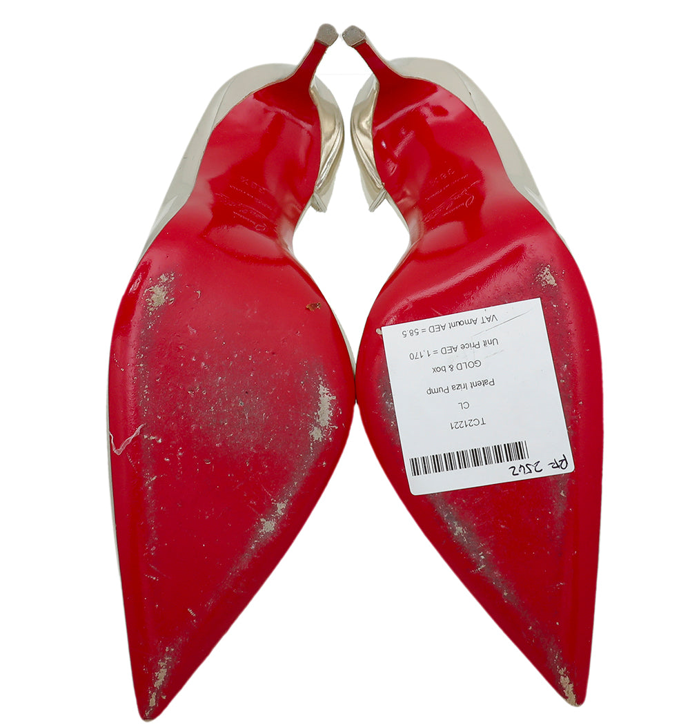 Christian Louboutin Gold Iriza Pump 38.5-Christian Louboutin-THE CLOSET